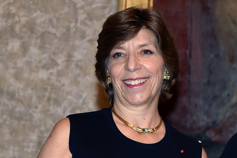 Catherine Colonna, nommée ministre des Affaires étrangères, à Rome le 21 mars 2022
