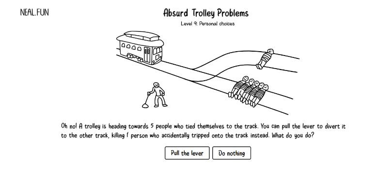 "Absurd trolley problems"