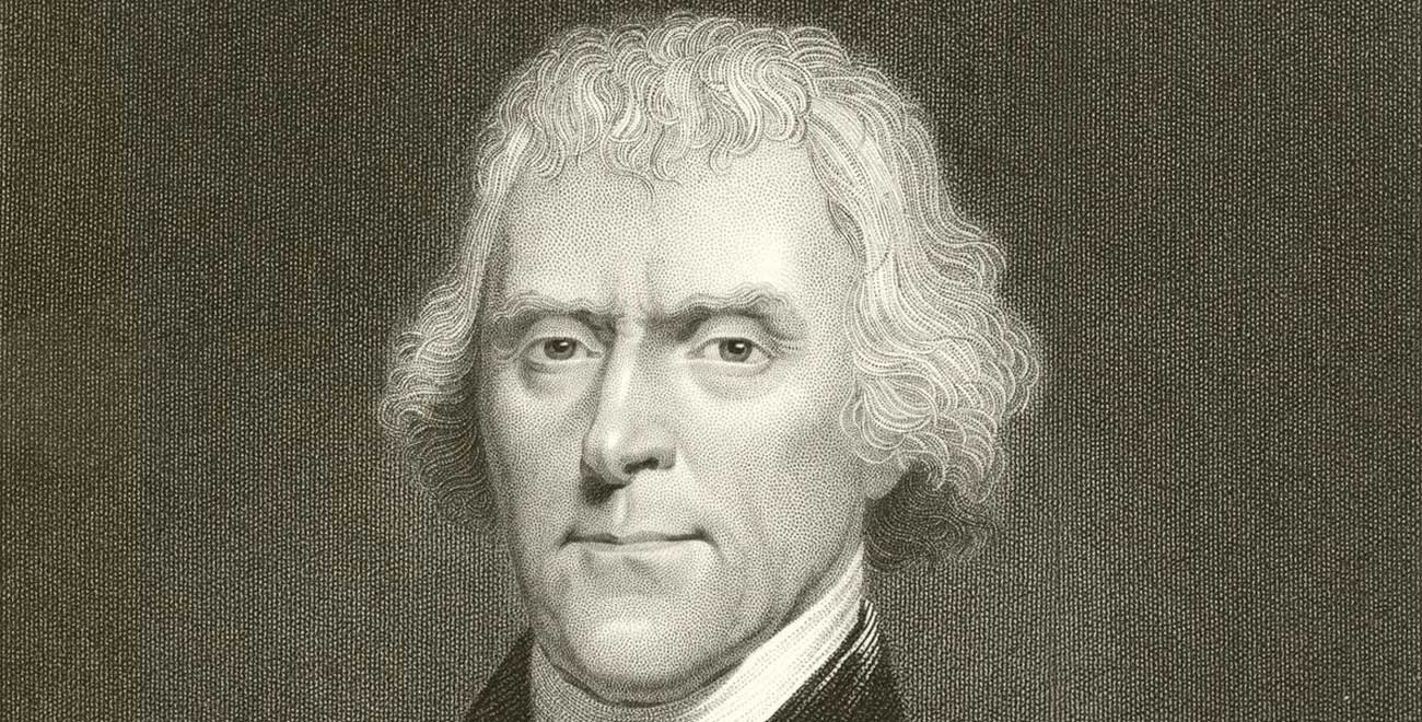 Engraving by Thomas Jefferson from The Gallery of Portraits (Charles Knight, 1836).