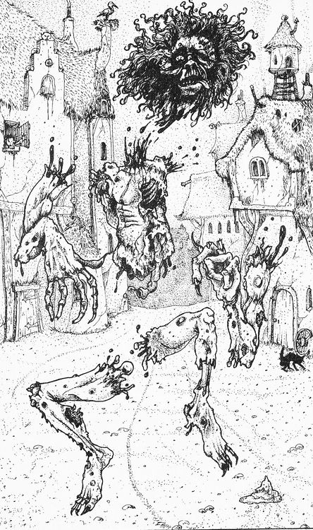 John Blanche's illustrations for the Sorcery series!  particularly marked the young players.