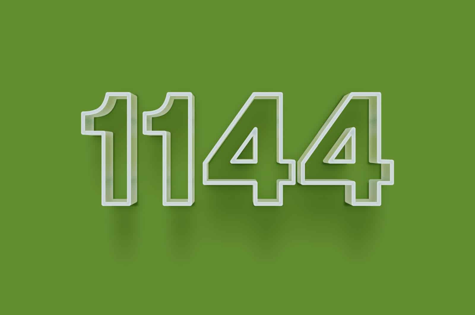 number 1144 on green background