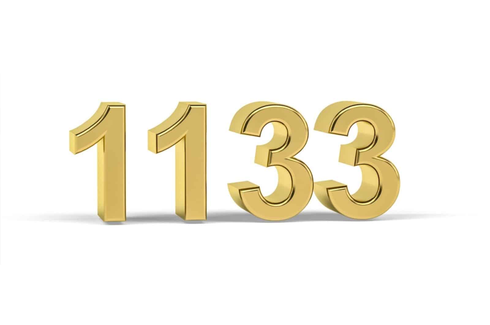 Golden 3d number 1133