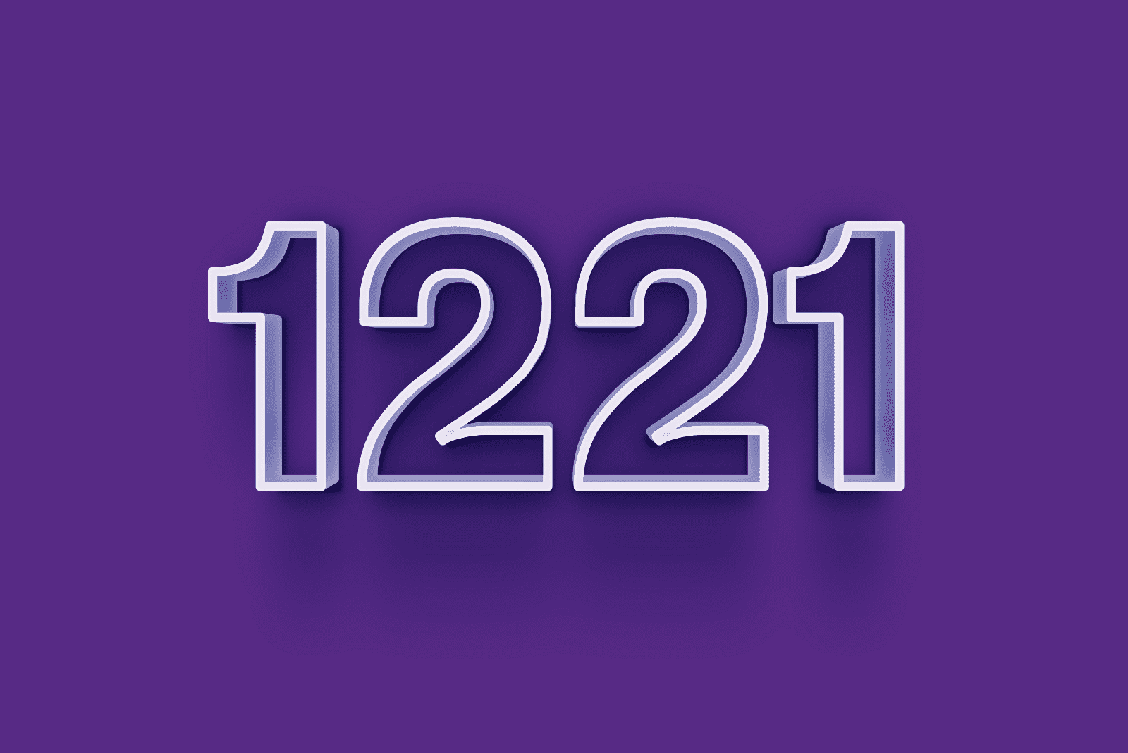 1221 on purple background