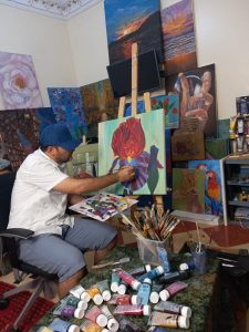 The work of artist painter Said Cherraj a dazzling palette