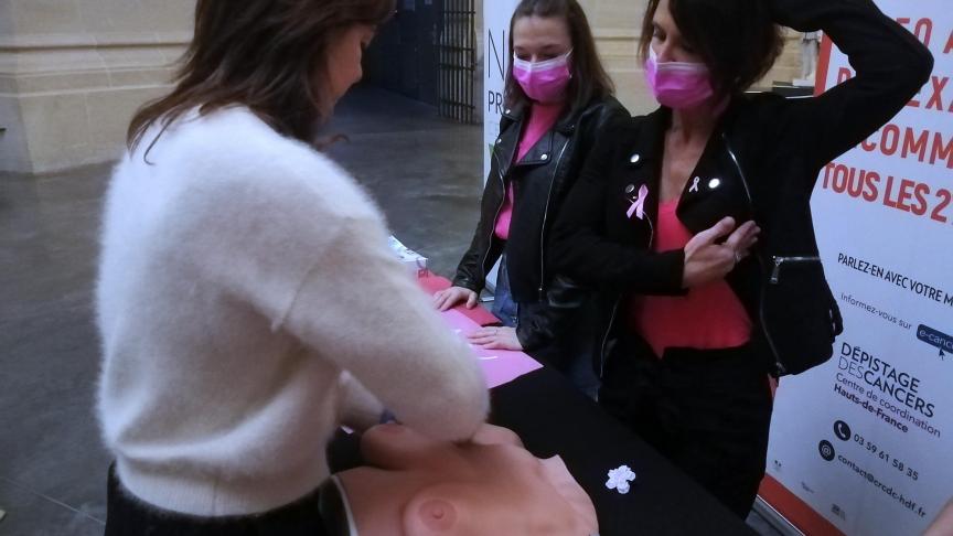 Informative stands were aimed at raising women's awareness of breast cancer and introducing them to self-examination.