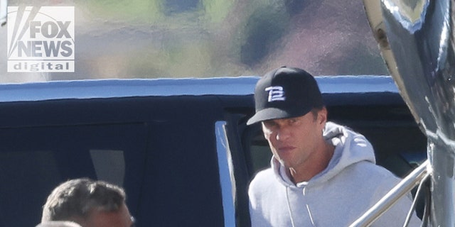 Tom Brady was spotted arriving in Pittsburgh on a private jet from New York, where he had attended the wedding of New England Patriots owner Robert Kraft.