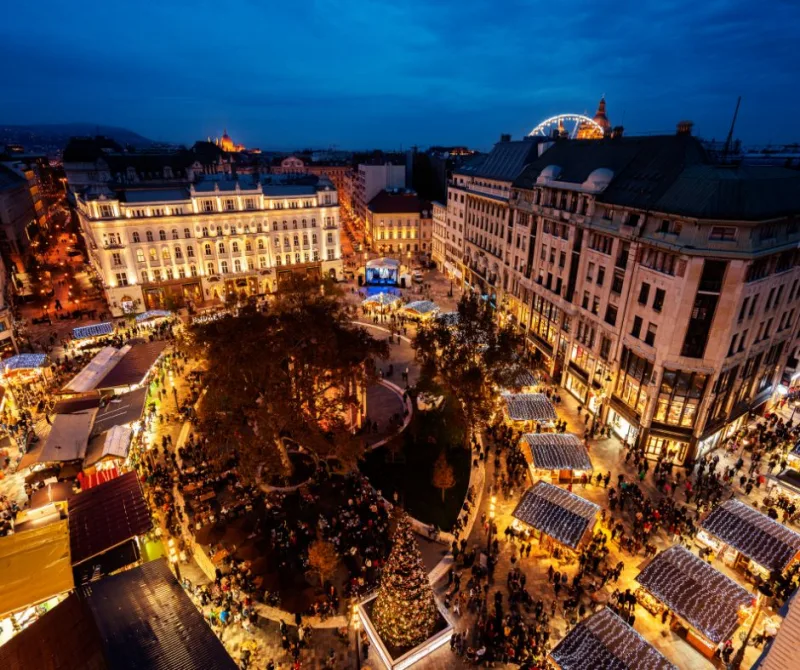 photo of budapest christmas market several lights and stalls idea what to do for christmas 2022