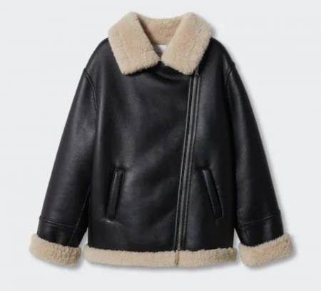 Black sheepskin jacket