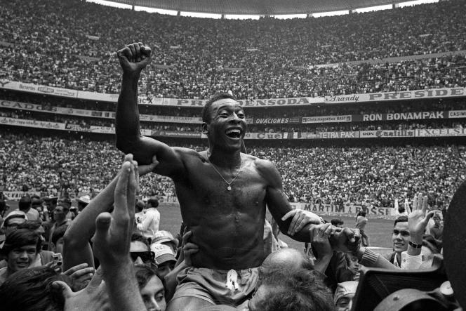 Pelé le 21 juin 1970 le jour de la coupe du monde.
