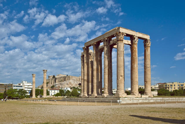 The Olympiaion or Temple of Zeus.