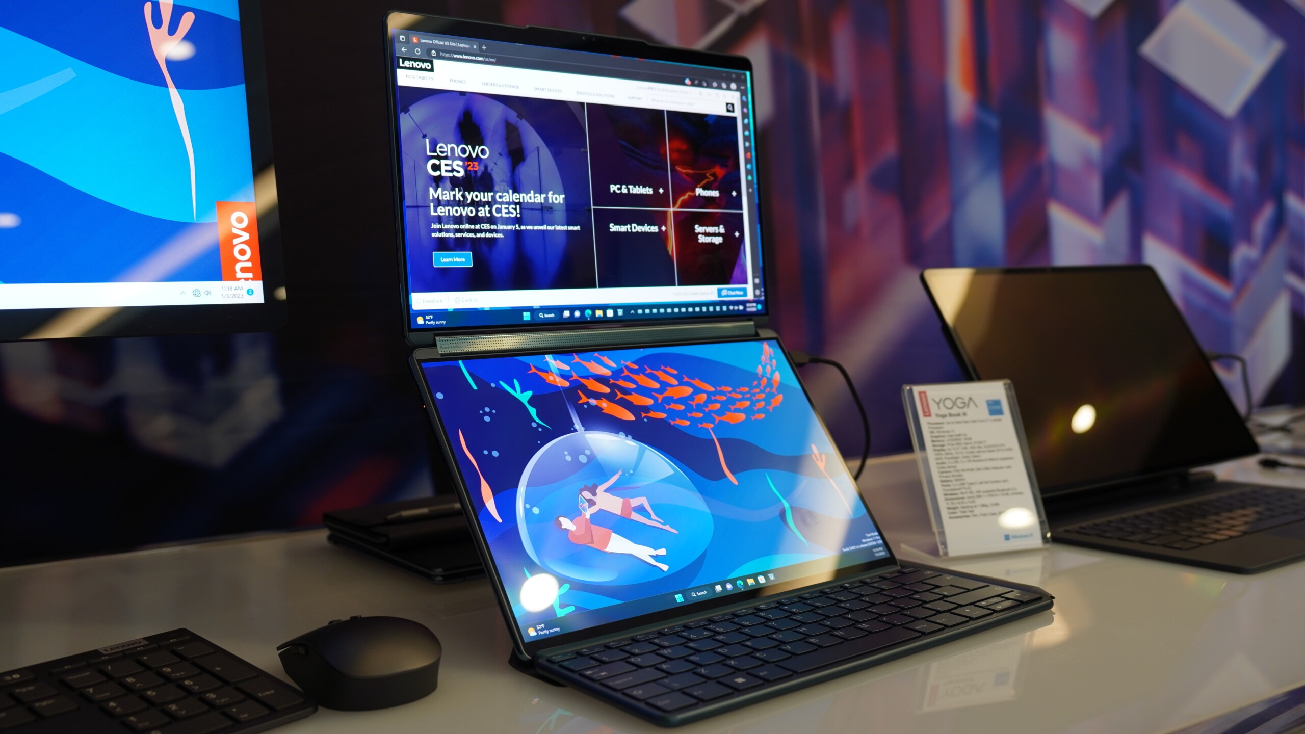 The top laptops at CES 2023 dual screens 3D screens scaled